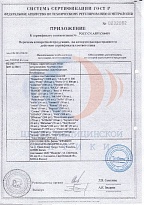 Приложение №0232082 для сертификата соответствия №0968830